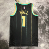 22-23 HORNETS BALL #1 Black City Edition Top Quality Hot Pressing NBA Jersey