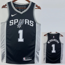 22-23 SA Spurs WEMBANYAMA #1 Black Top Quality Hot Pressing NBA Jersey