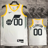 22-23 JAZZ CLARKSON #00 WhiteTop Quality Hot Pressing NBA Jersey