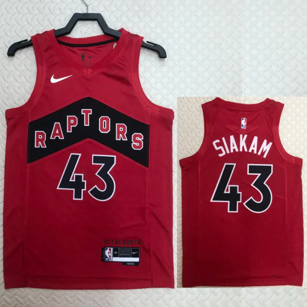 22-23 Raptors SIAKAM #43 Red Top Quality Hot Pressing NBA Jersey