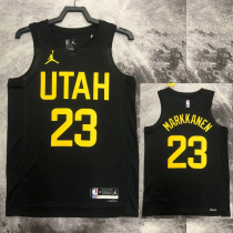 22-23 JAZZ MARKKANEN #23 Black Top Quality Hot Pressing NBA Jersey (Trapeze Edition)