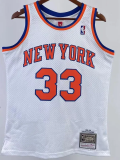 1991-92 KNICKS EWING #33 White Retro Top Quality Hot Pressing NBA Jersey