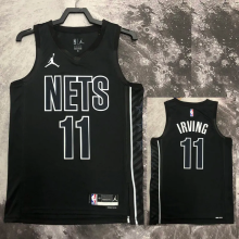 22-23 NETS IRVING #11 Black Top Quality Hot Pressing NBA Jersey (Trapeze Edition)