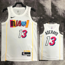 22-23 HEAT ADERAYO #13 White City Edition Top Quality Hot Pressing NBA Jersey