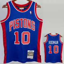 1988-89 OKC ROOMAN #10 Blue Retro Top Quality Hot Pressing NBA Jersey