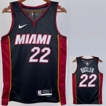 22-23 HEAT BUTLER #22 Black Top Quality Hot Pressing NBA Jersey