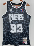 2023 NETS & BAPE #93 Black Top Quality Hot Pressing NBA Jersey