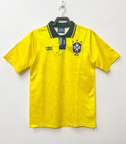 1991-1993 Brazil Home Yellow Retro Soccer Jersey