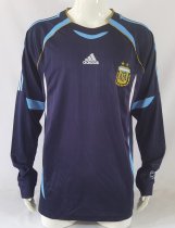 2006 Argentina Away Long sleeves Retro Soccer Jersey