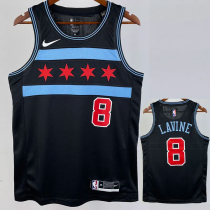 2019 BULLS LAVINE #8 Black City Edition Top Quality Hot Pressing NBA Retro Jersey