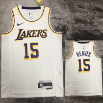 22-23 LAKERS REAVES #15 White Top Quality Hot Pressing NBA Jersey(圆领)