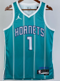 22-23 HORNETS BALL #1 Green Away Top Quality Hot Pressing NBA Jersey