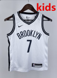 2023 Nets DURANT #7 White Top Quality Hot Pressing Kids NBA Jersey