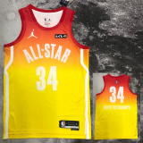 2023 ALL STAR ANTETOKOUNMPO #34 Yellow Top Quality Hot Pressing