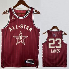 23-24 ALL-STAR JAMES #23 Red Top Quality Hot Pressing NBA Jersey