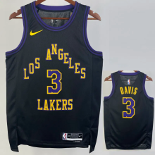 23-24 LAKERS DAVIS #3 Black City Edition Top Quality Hot Pressing NBA Jersey