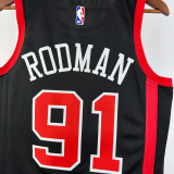 23-24 BULLS RODMAN #91 Black City Edition Top Quality Hot Pressing NBA Jersey