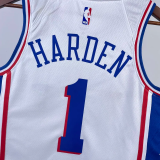 22-23 76ERS HARDEN #1 White Top Quality Hot Pressing NBA Jersey