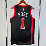 23-24 BULLS ROSE #1 Black City Edition Top Quality Hot Pressing NBA