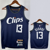 23-24 CLIPPERS GEORGE #23 Dark blue City Edition Top Quality Hot Pressing NBA Jersey