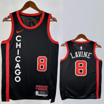 23-24 BULLS LAVINE #8 Black City Edition Top Quality Hot Pressing NBA Jersey