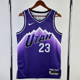 23-24 JAZZ MARKKANEN #23 Purple City Edition Top Quality Hot Pressing NBA Jersey