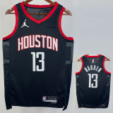 23-24 Rockets HARDEN #13 Black Top Quality Hot Pressing NBA Jersey (Trapeze Edition)