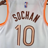 23-24 SA Spurs SOCHAN #10 White City Edition Top Quality Hot Pressing NBA Jersey