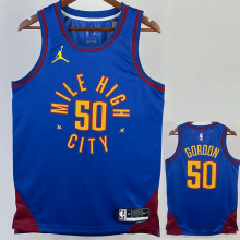 22-23 Nuggets GORDON #50 Blue Top Quality Hot Pressing NBA Jersey (Trapeze Edition) 飞人版