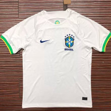 22-23 Brazil White Special Edition Fans Soccer Jersey (袖边绿色)