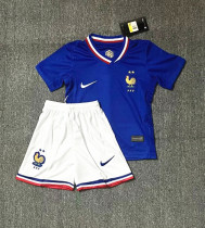 2024 France European Cup Home  Kids Soccer Jersey