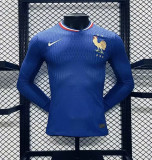 2024 France European Cup Home Long sleeves Player Version Soccer Jersey