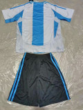 2024 Argentina Home Player Version Kids Soccer Jersey