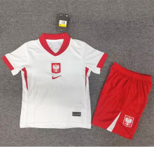 2024 Poland European Cup Home Kids Soccer Jersey