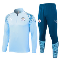 23-24 Man City High Quality Half Pull Tracksuit