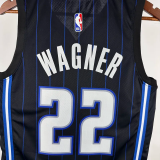 22-23 Magic WAGNER #22 Black Away Top Quality Hot Pressing NBA Jersey