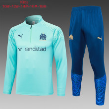 23-24 Marseille High Quality Kids Half Pull Tracksuit