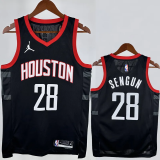 23-24 Rockets SENGUN #28 Black Top Quality Hot Pressing NBA Jersey (Trapeze Edition)