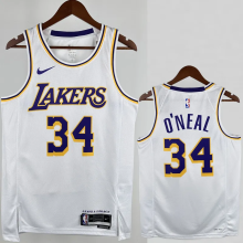 22-23 LAKERS O'NEAL #34 White Top Quality Hot Pressing NBA Jersey