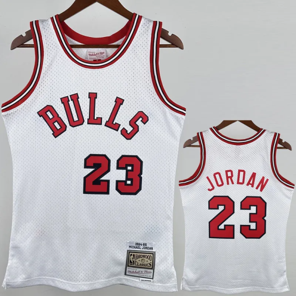 1984-85 BULLS JORDAN #23 White Retro Top Quality Hot Pressing NBA Jersey