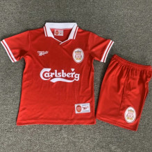 1996-1997 LIV Home Retro Kids Soccer Jersey