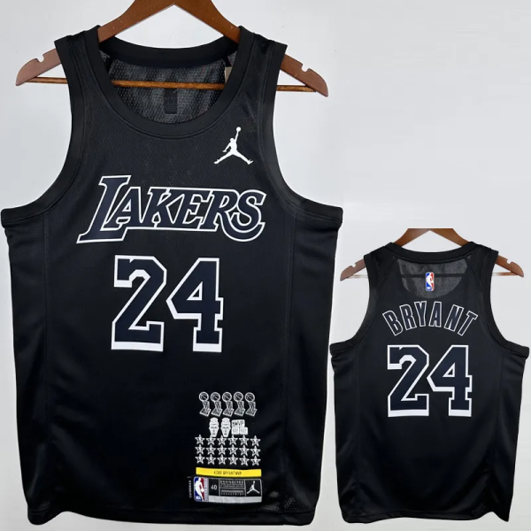 LAKERS BRYANT #24 Black Top Quality Hot Pressing NBA Jersey