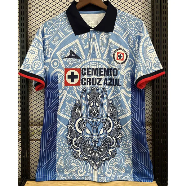 2024 Cruz Azul Grey Blue Special Edition Fans Soccer Jersey