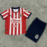 24-25 Chivas Home Kids Soccer Jersey