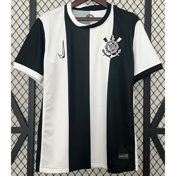 24-25 Corinthians White Black Fans Soccer Jersey