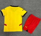 24-25  RC Lens Home Kids Soccer Jersey