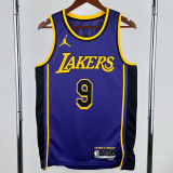 22-23 LAKERS JAMES JR. #9 Purple Top Quality Hot Pressing NBA Jersey (Trapeze Edition)