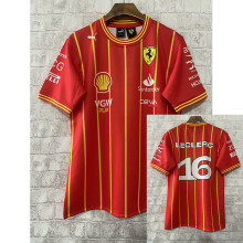 2024 F1 Ferrari  New Pattern Short Sleeve Racing Suit