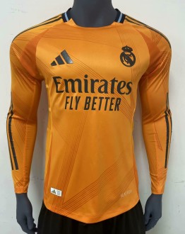 24-25 RMA Away Player Long sleeves Soccer Jersey