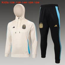 24-25 Argentina High Quality Kids Hoodie Jacket Tracksuit